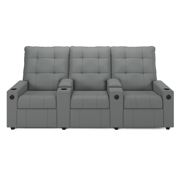 Poltrona Reclinável Para Cinema Parma 3 Lugares Baú Usb Pu Ci