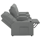Poltrona Reclinável Para Cinema Parma 3 Lugares Baú Usb Pu Ci