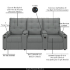 Poltrona Reclinável Para Cinema Parma 3 Lugares Baú Usb Pu Fh