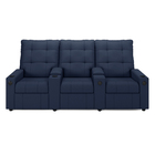 Poltrona Reclinável Para Cinema Parma 3 Lugares Baú Usb Pu Fh