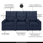 Poltrona Reclinável Para Cinema Parma 3 Lugares Baú Usb Pu Fh