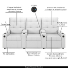 Poltrona Reclinável Para Cinema Parma 3 Lugares Baú Usb Pu Fh