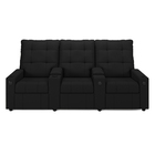 Poltrona Reclinável Para Cinema Parma 3 Lugares Baú Usb Pu Pr