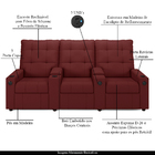 Poltrona Reclinável Para Cinema Parma 3 Lugares Baú Usb Pu Ve