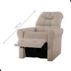 Poltrona Reclinável Para Descanso Guaíra Sintetico Bege