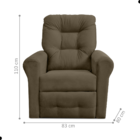 Poltrona Reclinável Para Descanso Guaíra Suede Cappuccino