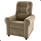 Poltrona Reclinável Para Descanso Guaíra Veludo Cappuccino