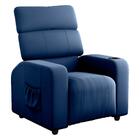 Poltrona Reclinável Para Descanso Hi Veludo Azul
