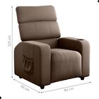 Poltrona Reclinável Para Descanso Hi Veludo Turkey Marrom