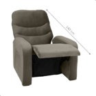 Poltrona Reclinável Para Descanso Julia Veludo Cappuccino