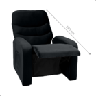 Poltrona Reclinável Para Descanso Julia Veludo Preto