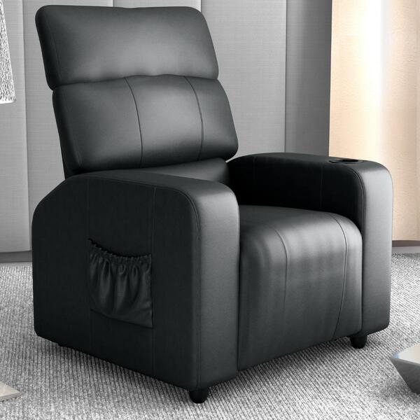 Poltrona Reclinável Para Descanso Pilos Sintetico Preto