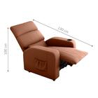 Poltrona Reclinável Para Descanso Pilos Veludo Ferrugem