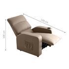 Poltrona Reclinável Para Descanso Pilos Veludo Turkey Cappucc