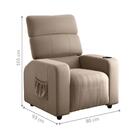Poltrona Reclinável Para Descanso Pilos Veludo Turkey Cappucc