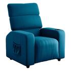Poltrona Reclinável Para Descanso Pilos Veludo Turkey Petróleo