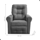 Poltrona Reclinável Para Descanso Thalia Suede Cinza