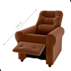 Poltrona Reclinável Para Descanso Thalia Veludo Cobre