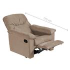 Poltrona Reclinável Para Sala De Estar Bonn Veludo Light Bege