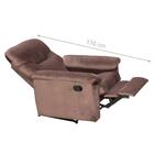 Poltrona Reclinável Para Sala De Estar Bonn Veludo Marrom