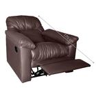Poltrona Reclinável Para Sala De Estar Mel Sintetico Marrom