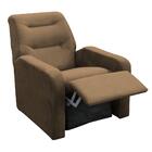 Poltrona Reclinável Para Sala De Estar Suede Pena Caramelo