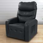 Poltrona Reclinável Para Sala Egito Sintetico Preto