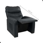 Poltrona Reclinável Para Sala Egito Sintetico Preto