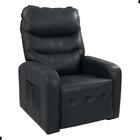 Poltrona Reclinável Para Sala Egito Sintetico Preto