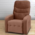 Poltrona Reclinável Para Sala Egito Veludo Cobre