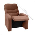 Poltrona Reclinável Para Sala Egito Veludo Cobre