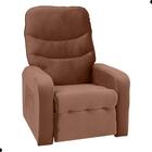 Poltrona Reclinável Para Sala Egito Veludo Cobre
