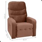 Poltrona Reclinável Para Sala Egito Veludo Cobre