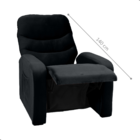Poltrona Reclinável Para Sala Egito Veludo Preto