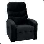 Poltrona Reclinável Para Sala Egito Veludo Preto