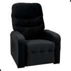 Poltrona Reclinável Para Sala Egito Veludo Preto