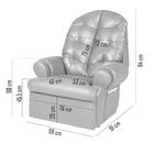 Poltrona Reclinável Para Sala Estética Macia 1,05x0,95x0,95