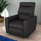 Poltrona Reclinavel Para Sala Gael Sintetico Preto
