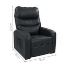 Poltrona Reclinável Para Sala Parga Veludo Inca Preto