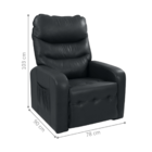 Poltrona Reclinável Para Sala Parga Veludo Inca Preto