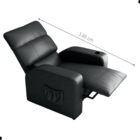 Poltrona Reclinável Para Sala Roma Sintetico Preto