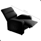 Poltrona Reclinável Para Sala Roma Veludo Preto