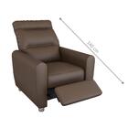 Poltrona Reclinavel Para Sala Tebas Sintetico Marrom