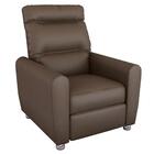Poltrona Reclinavel Para Sala Tebas Sintetico Marrom