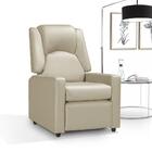 Poltrona Reclinável Premium Halley Material Sintético Bege