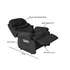 Poltrona Reclinável Príncipe Suede Liso Preto