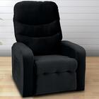 Poltrona Reclinável Punto 1 Lugar Veludo Preto Matrix