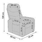 Poltrona Reclinável Punto Em Veludo