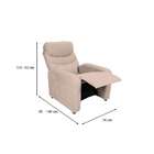 Poltrona Reclinável Punto Suede Bege