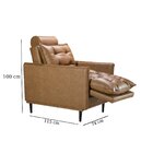 Poltrona Reclinável Relaxamento E Leitura Couro Híbrido Star